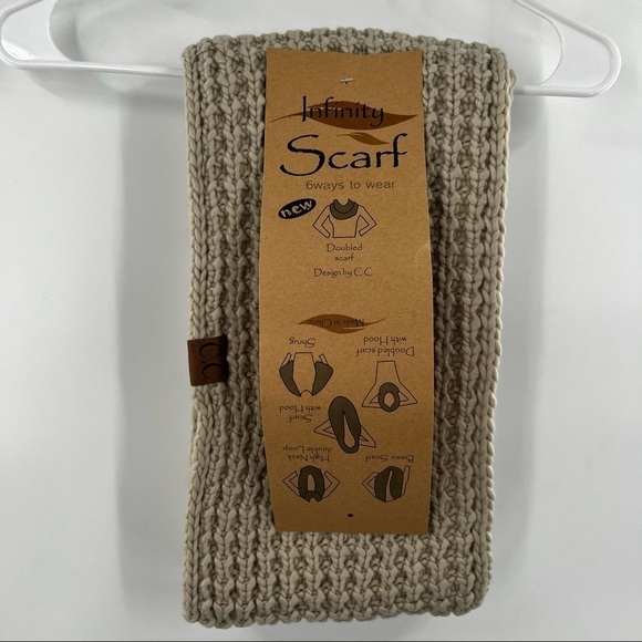 Infinity scarf brown six ways - Picture 6 of 8